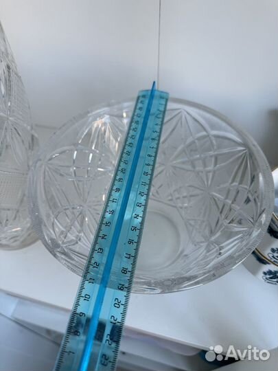 Хрустальная ваза и салатник