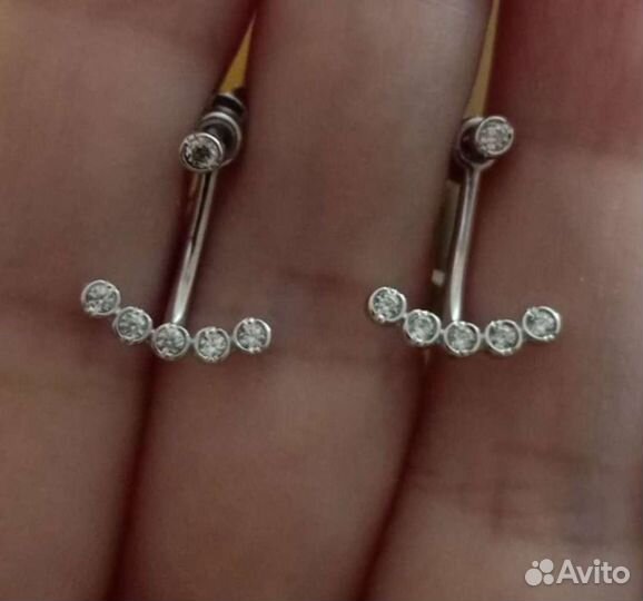 Серьги серебро