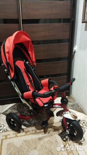Детский трехколесный велосипед коляска