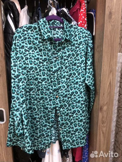 Рубашка с леопардовым принтом