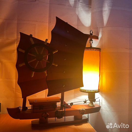 Настольная лампа, светильник Корабль