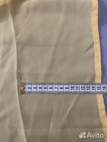 Штора органза ярко желтая