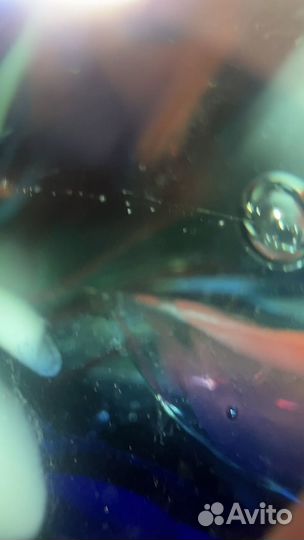 Стеклянный шар пресс-папье винтаж