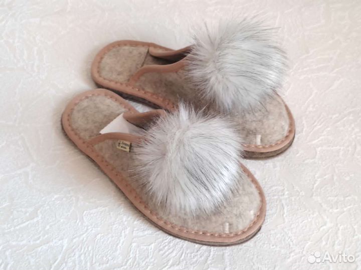 Тапочки женские из войлока