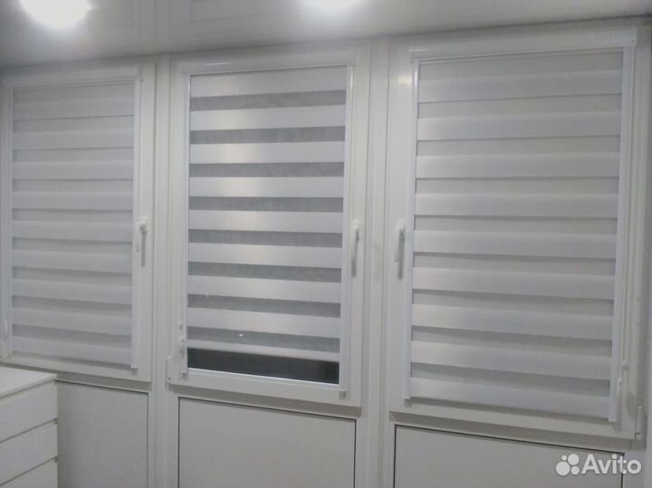 Рулонные шторы день ночь Прибрежный