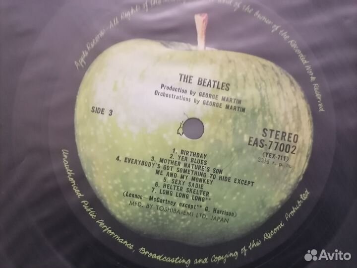 Lp Beatles white album 1968 EMI Japan 2LP Mint