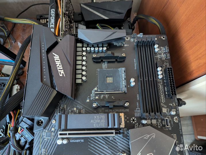 Топ gigabyte x570 aorus elite материнская плат am4