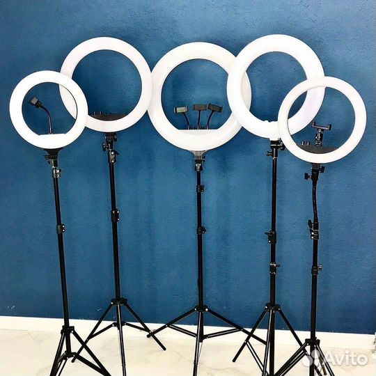 Кольцевая лампа + усиленный штатив 210 см гарантия