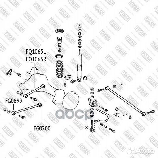 Сайлентблок заднего продольного рычага toyota L