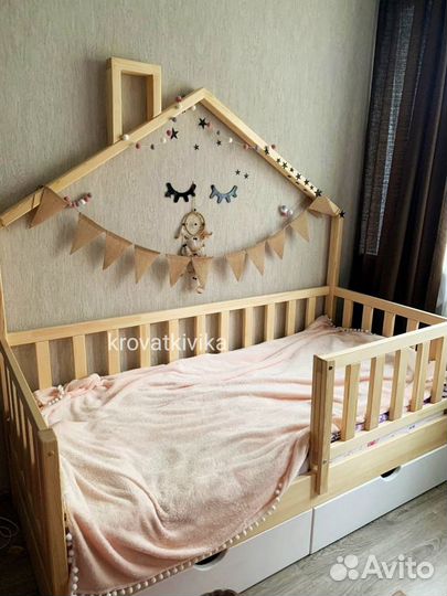 Детская Эко кровать домик