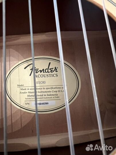 Акустическая гитара fender 3/4