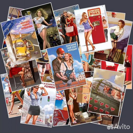 Стикеры СССР плакаты