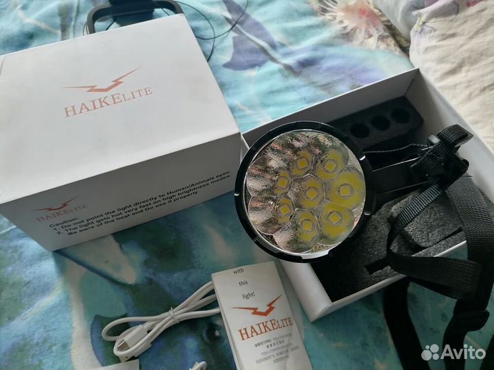 Мощный фонарик HaikeLite HK08, 60000 люмен