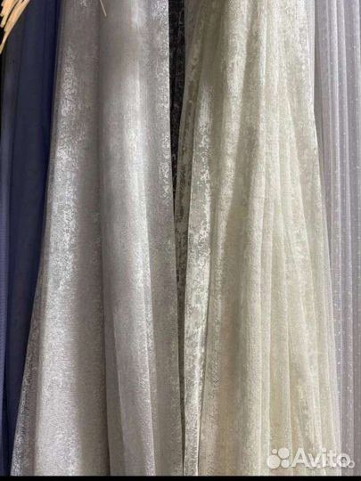 Готовые шторы, тюль мрамор новый готовый, рогожка