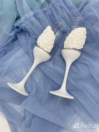 Свадебные бокалы ручной работы