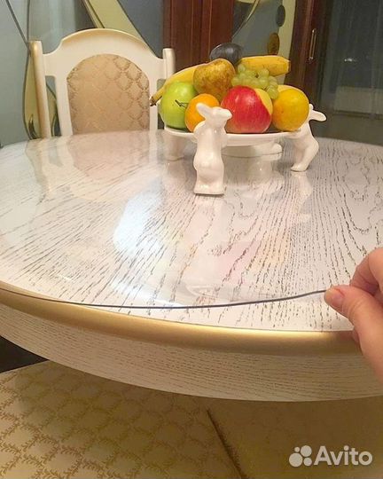 Жидкое стекло скатерть пленка круглая Силикон пвх