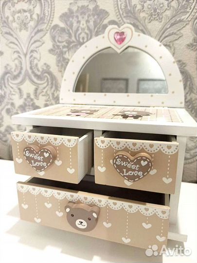 Комод с зеркалом игрушечный Sweet Love