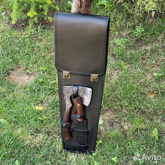 Шашлычный Набор шампуров в кожаном колчане 