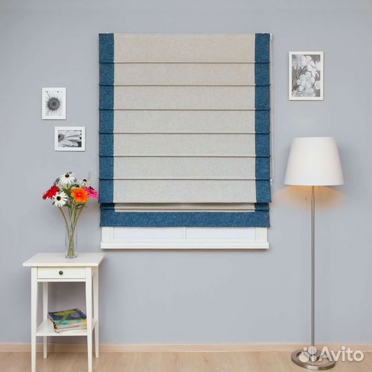 Римские шторы с кантом