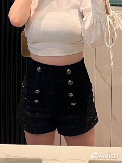 Шорты женские твидовые
