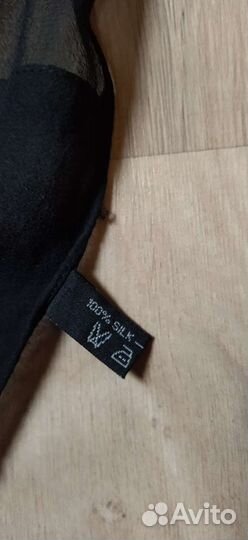 Винтажный палантин натуральный крепдешин