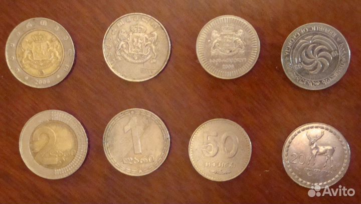 Грузинские деньги - монеты лари и тетри