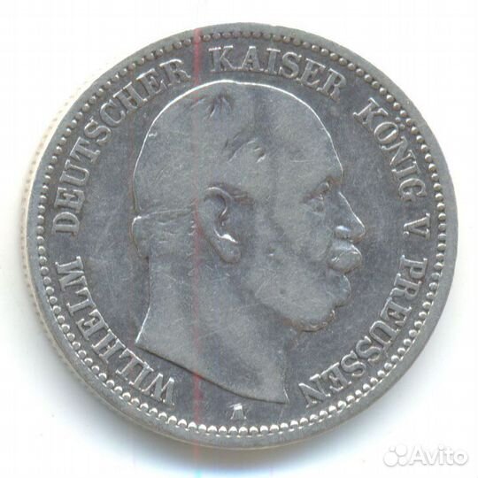 2 марки. Пруссия 1876 г