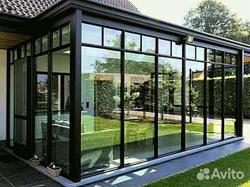 Остекление веранды беседки