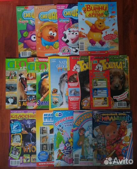 Журналы 2008 смешарики geoлёнок barbie