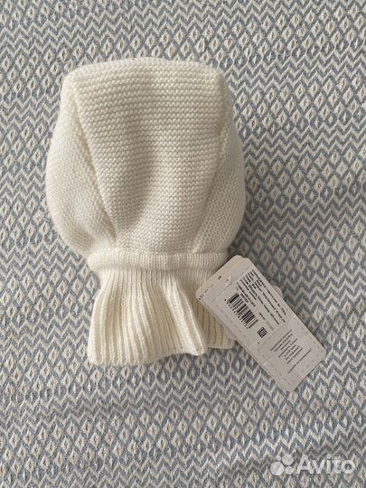 Шапка шлем для новорожденных Журавлик 38-40