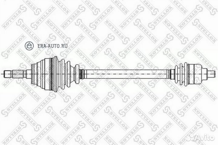 Stellox 1581034SX Привод правый 765mm, 24162 Dacia