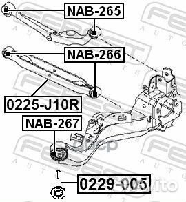 Болт эксцентрик nissan qashqai/X-trail 07- 0229