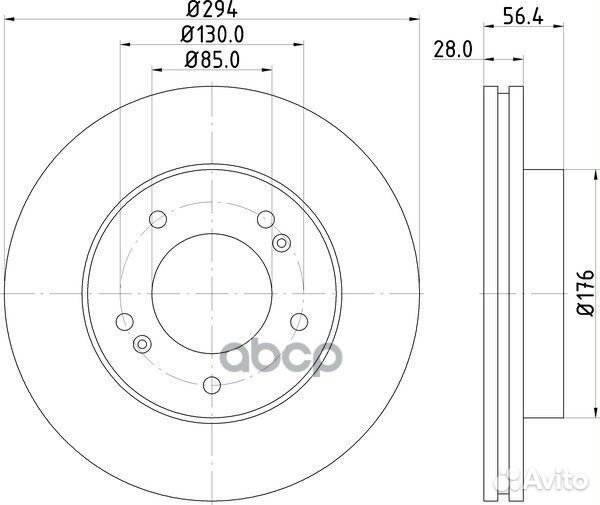 Диск тормозной перед ND6086 nisshinbo