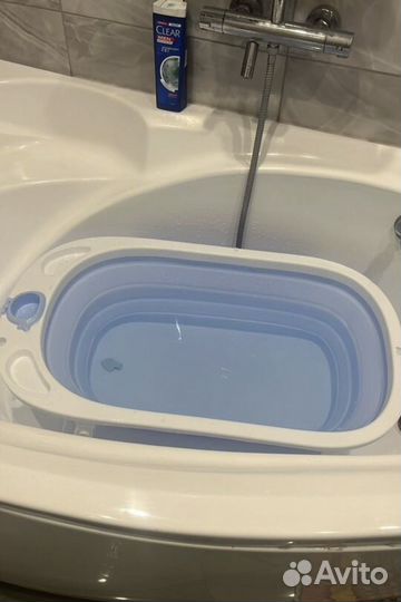 Ванночка для купания складная с матрасиком