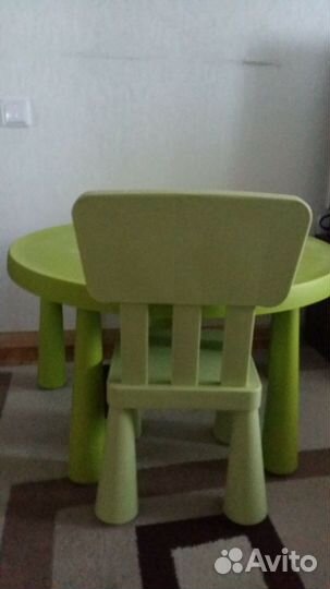 Стол и стульчик икеа маммут