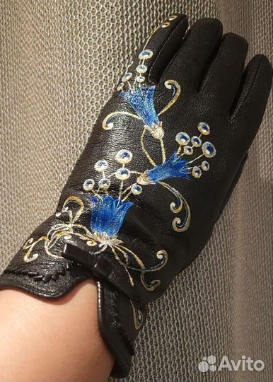 Перчатки из натуральной кожи женские