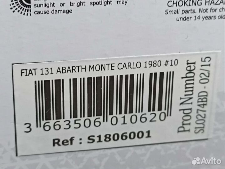 Fiat 131 Abarth 1980 Monte Carlo 1:18