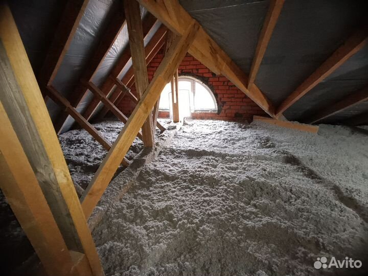 Утепление эковатой
