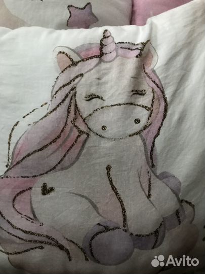 Бортики и балдахин в детскую кроватку для девочки