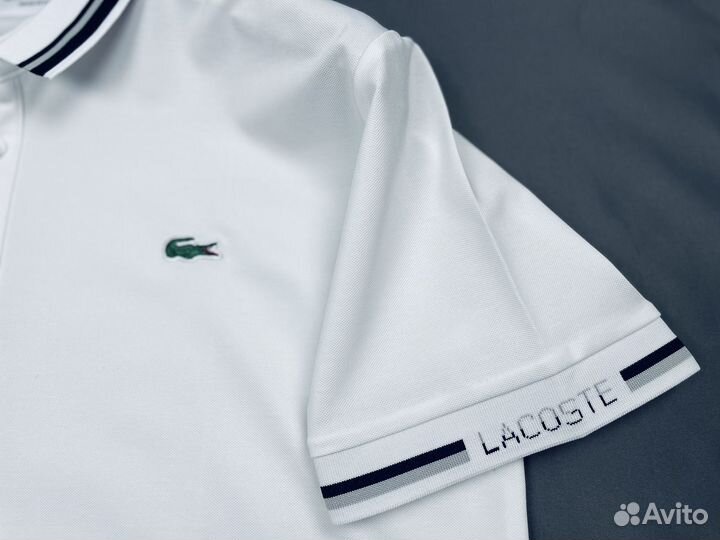 Футболка поло lacoste белая