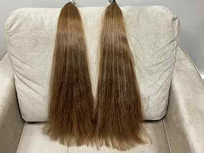 Русый срез натуральных волос 60 см