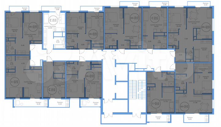Квартира-студия, 18,3 м², 15/20 эт.