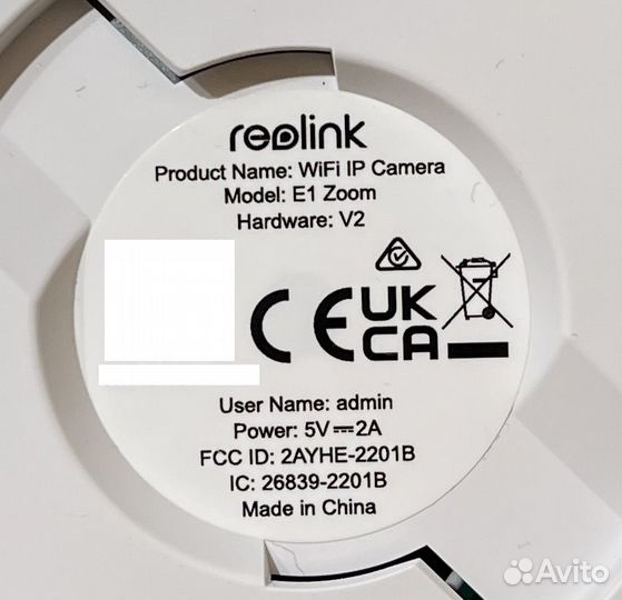 WiFI+RJ45 Поворотная Камера Reolink E1 Zoom