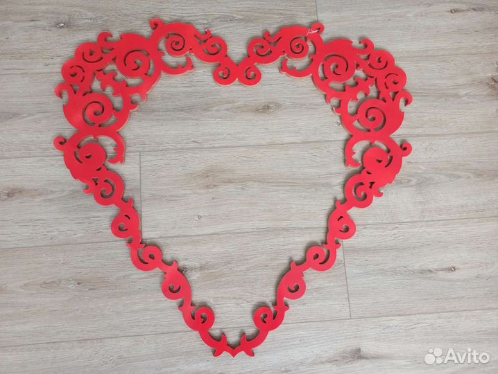 Сердце ажурное мдф