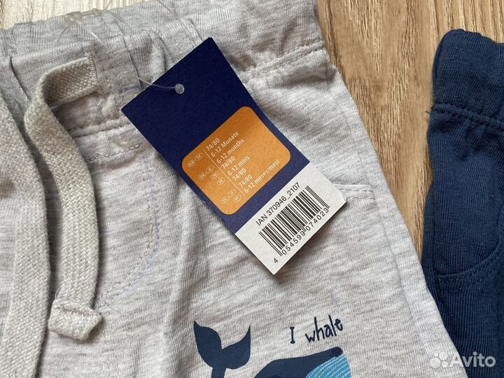 Шорты новые 2 шт для мальчика 80