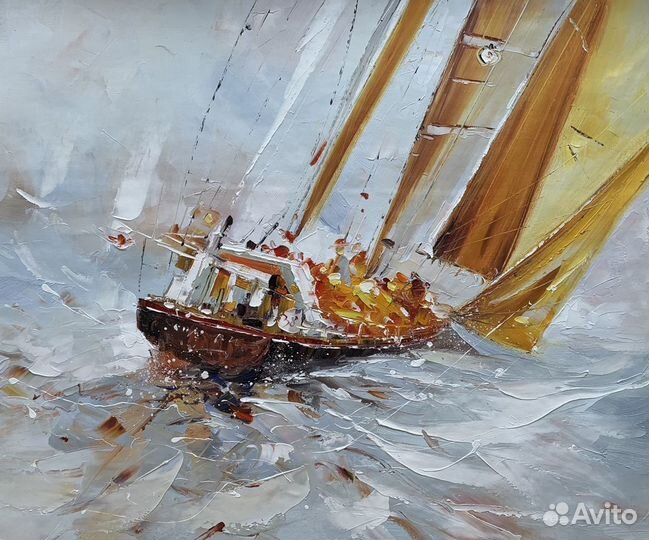 Картины Яхты на море 50х60см