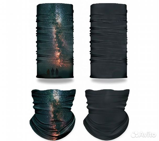 Бандана защитная RoadLike 2 шт серый