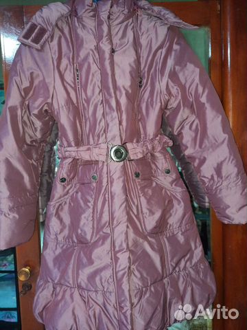 Пальто теплое на девочку размер 152