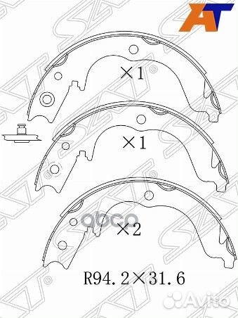 Колодки ручного тормоза mitsubishi outlander 06