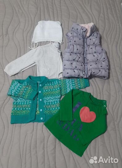 Пакет одежды на девочку 74, 80 размер